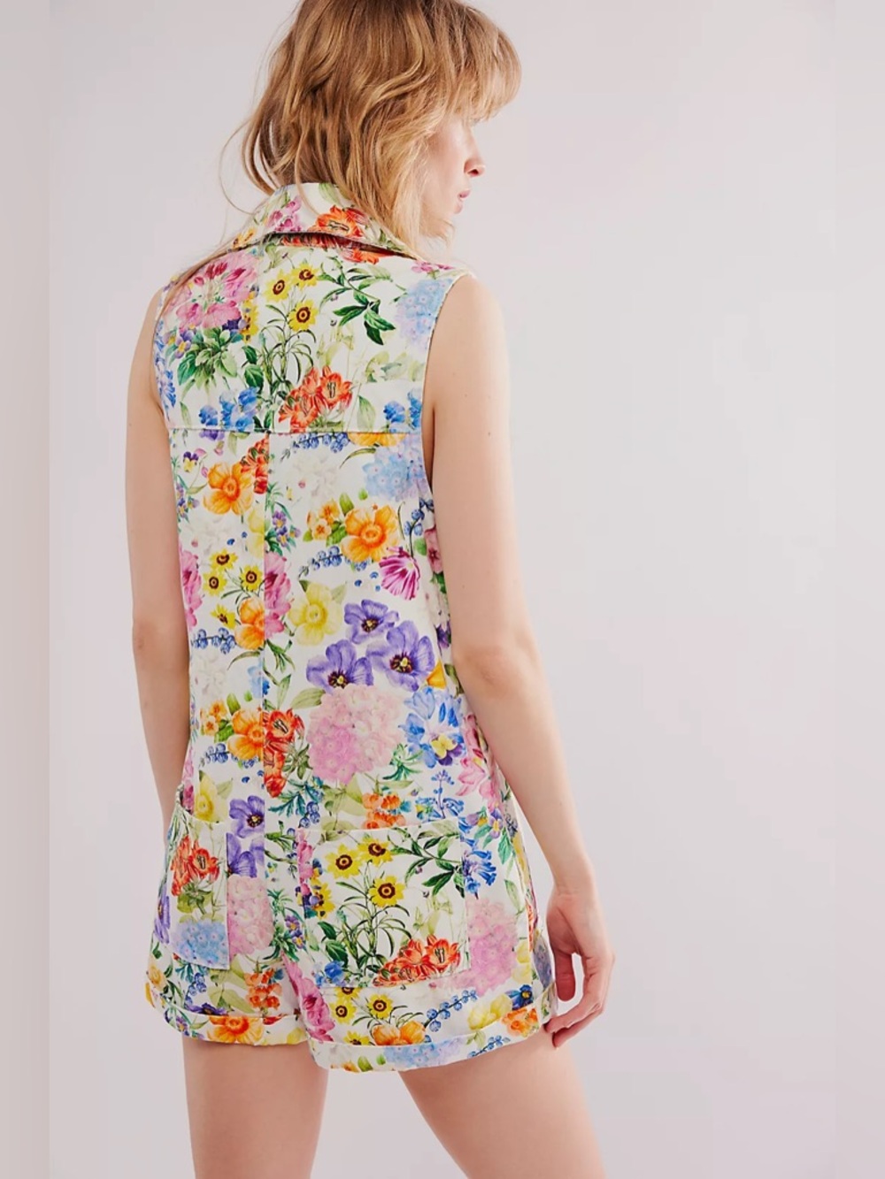 Show Me Your MuMu ivory botanical reno romper sz M - Picture 2 of 8